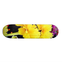 Flowers Buds Stems Skate Deck