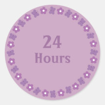 Flowers & butterflies 24 hours sticker