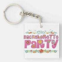 flowers floral hippie bachelorette party bridal key chains
