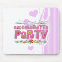 flowers floral hippie bachelorette party bridal mouse pads