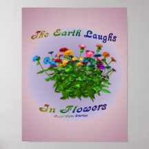 Flowers Happiness Quote Inspirational Poster