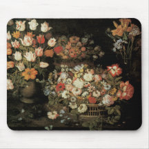 Flowers in a Serpentine Vase Mousepads