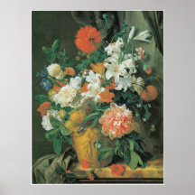 Flowers in A terra Cotta Vase 1720s Print