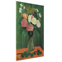 Flowers in a Vase by Henri Rousseau Gallery Wrap Canvas