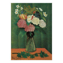 Flowers in a Vase by Henri Rousseau Custom Announcements