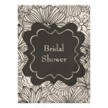 Flowers in Black and White Personalized Invite
