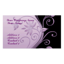 Flowers in Contrast 6 Business Card Templates