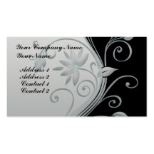 Flowers in Contrast Business Card