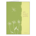 Flowers on Green-Sympathy Greeting Card