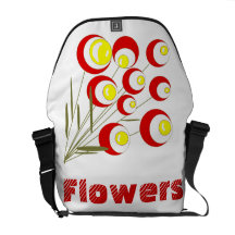 Flowers red commuter bag