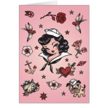 Fluff Suzy Sailor Portrait Card