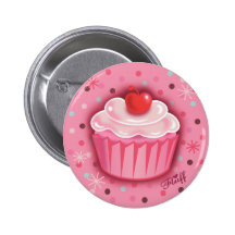 FluffCakes Button Pink