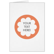 FLUFFY CLOUD INVITATION CARD ORANGE