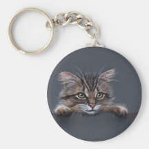 Fluffy Kitten Keychain