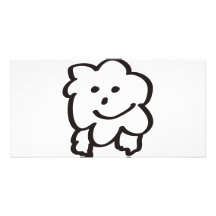 fluffy sheep photo cards