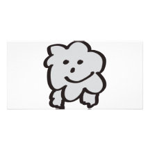 fluffy the sheep photo card template