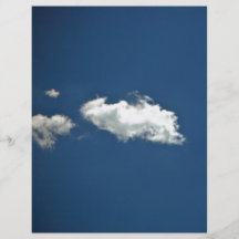 Fluffy white cloud on deep blue sky flyers