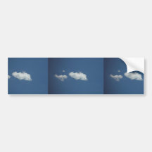 Fluffy White Cloud On Deep Blue Sky On Currambine Bumper Sticker