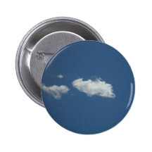 Fluffy White Cloud On Deep Blue Sky On Currambine Pinback Buttons