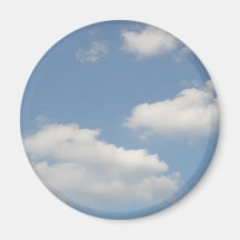 Fluffy White Cumulus Clouds Magnet