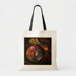 Fluid Connection Abstract Art Monogram Bag
