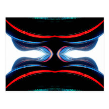 Fluid Harmonics Urban Futuristic Modern Art Postcard