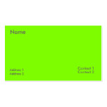 fluorescent green business card