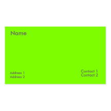fluorescent green business card
