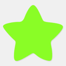 fluorescent green solid colour sticker