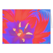 Fluorescent Tulip Greeting Card