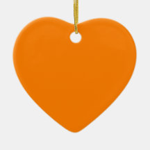 Flush Orange Heart Ornament
