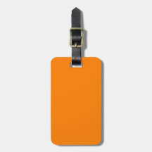 Flush Orange Luggage Tag