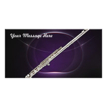 Flute Flautist Musician Photo Card