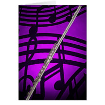 Flute or Flautist Greeting card or Note Card