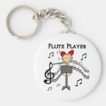 Flute Player T-shirts and Gifts Keychains
