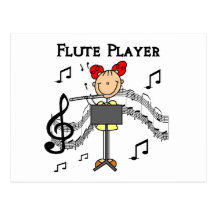 Flute Player T-shirts and Gifts Postcard