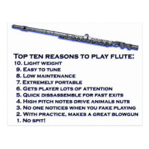 Flute Top 10 Post Card