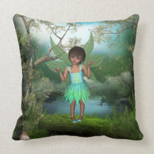 Flutter Fairy Child American MoJo Pillow