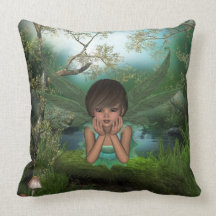 Flutter Fairy Child American MoJo Pillow