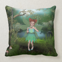 Flutter Fairy Child American MoJo Pillow