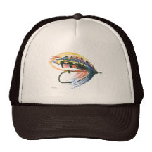 Fly Fishing Lure Art Mesh Hat