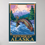 Fly Fishing Scene - Ketchikan, Alaska Posters