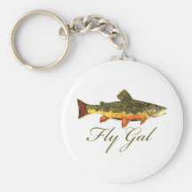 Fly Fishing Women Key Chains