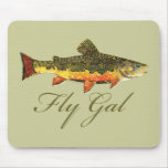 Fly Fishing Women Mousemats