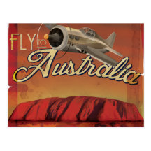 Fly To Australia Post Cards