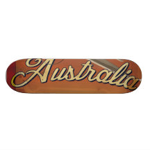 Fly To Australia Poster Custom Skate Board