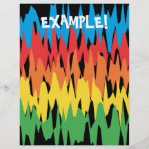 Flyer Template: Colour Waves: Vector Art