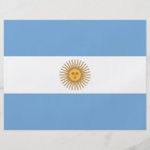 Flyer with Flag of Argentina