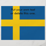 Flyer with Flag of Sweden