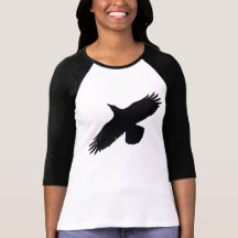 Flying Black Raven Wildlife Shirt